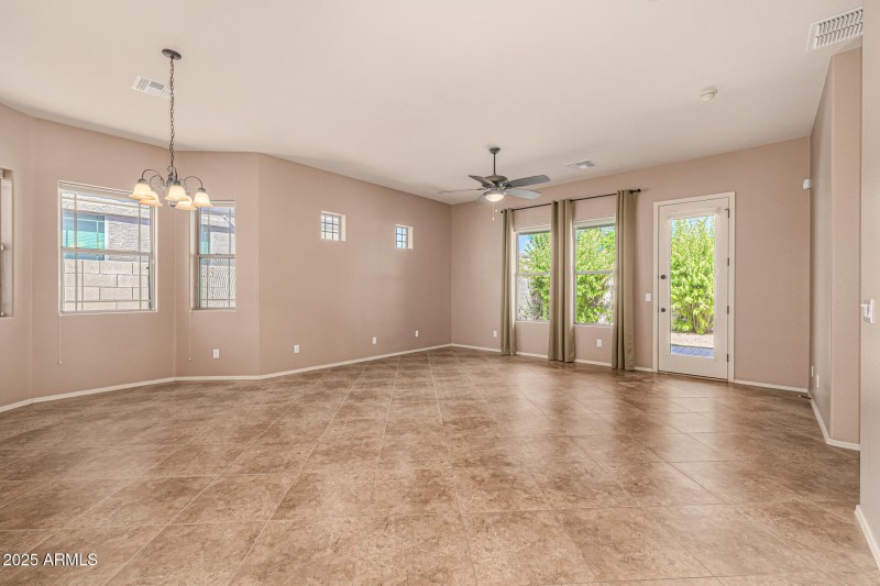 Open dining room and family room