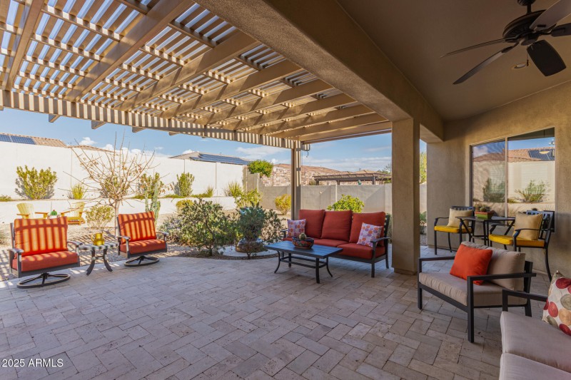Lots of travertine decking