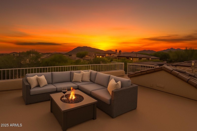 rendered sunset seating