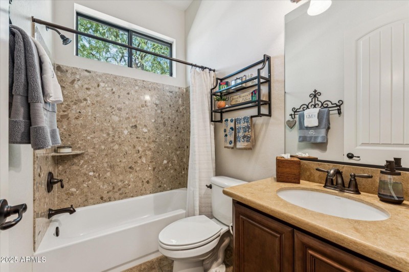 Cozy Bathroom with Stylish Accents