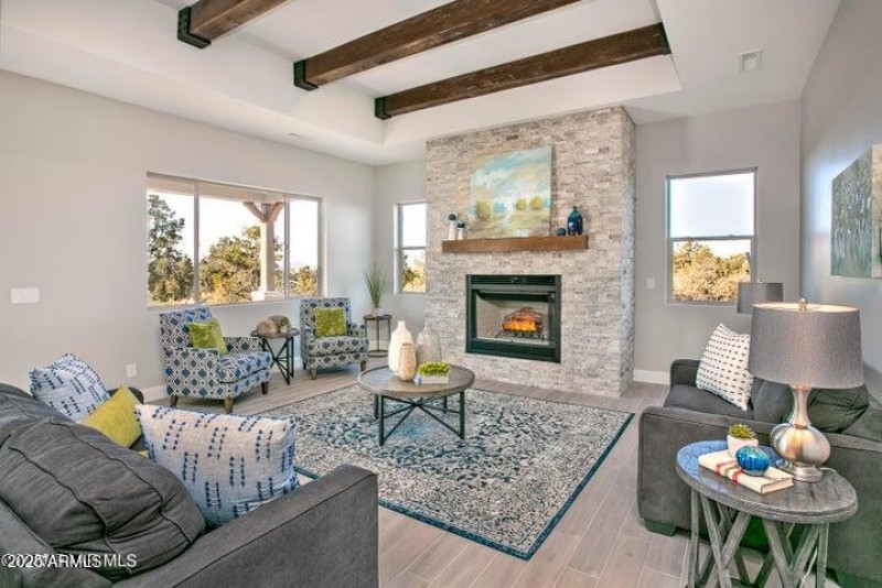 Model Great Room with Fireplace