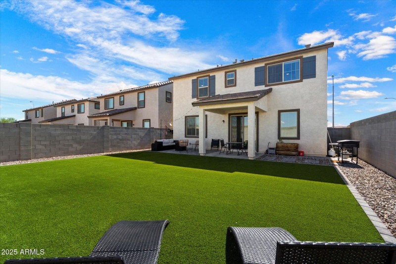 Completely Landscaped Backyard