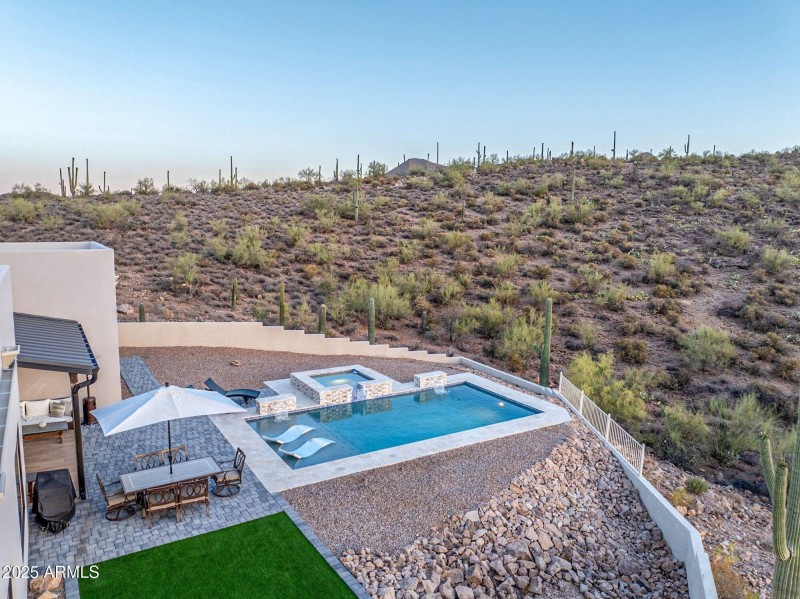 43 View of backyard and additional deser