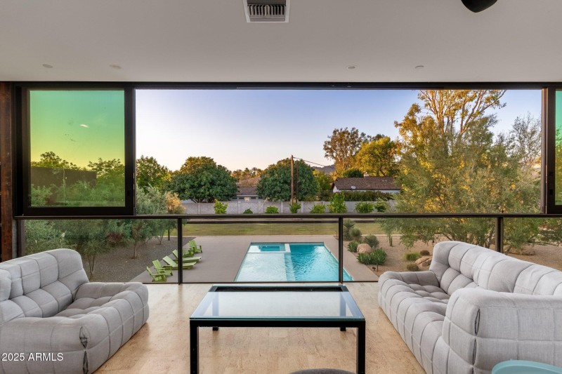 Top Loft Pocket Windows at Dusk