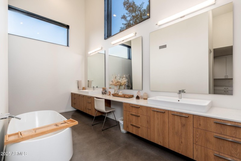 Primary Bathroom Vanity and Soaking Tub