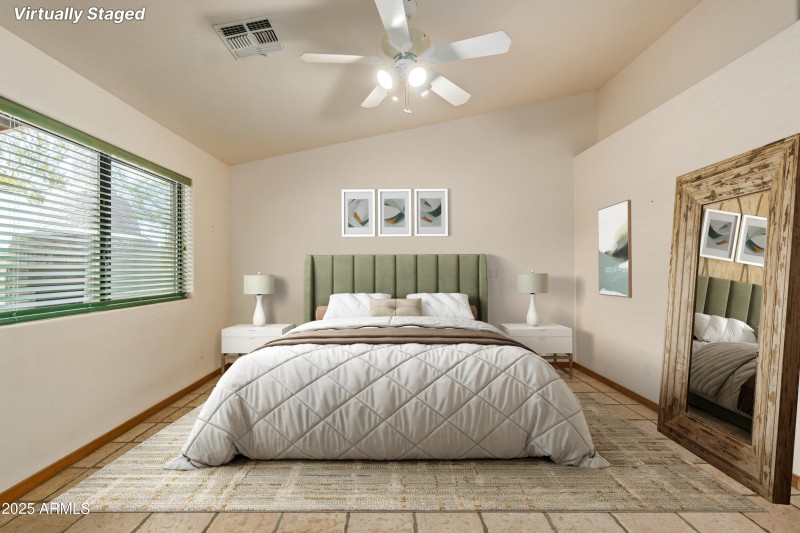 Primary Bedroom _ virtually staged