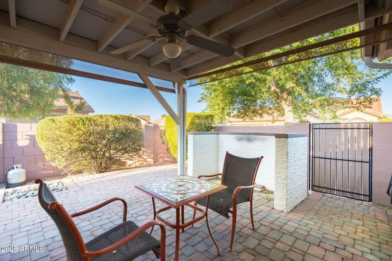 private back yard - room for BBQ