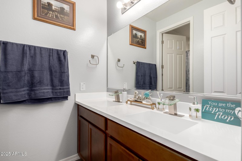 Double Vanity at Guest Bath