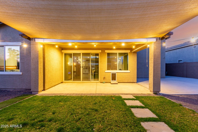 Lit Covered Patio/Sun Shade