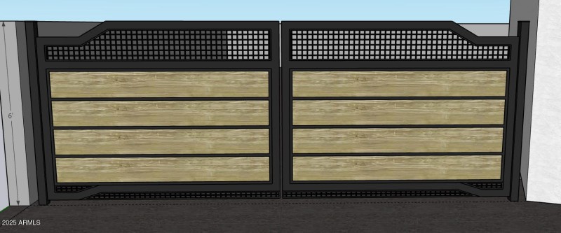 Rendering of gates to be installed