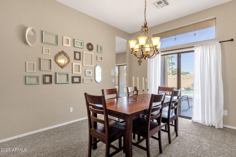 Formal dining with patio view!