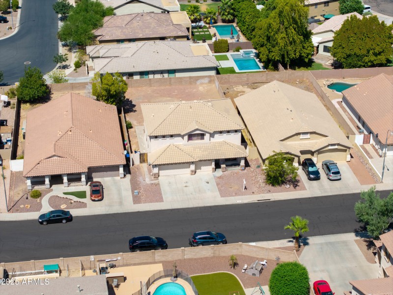 birds eye view of the house