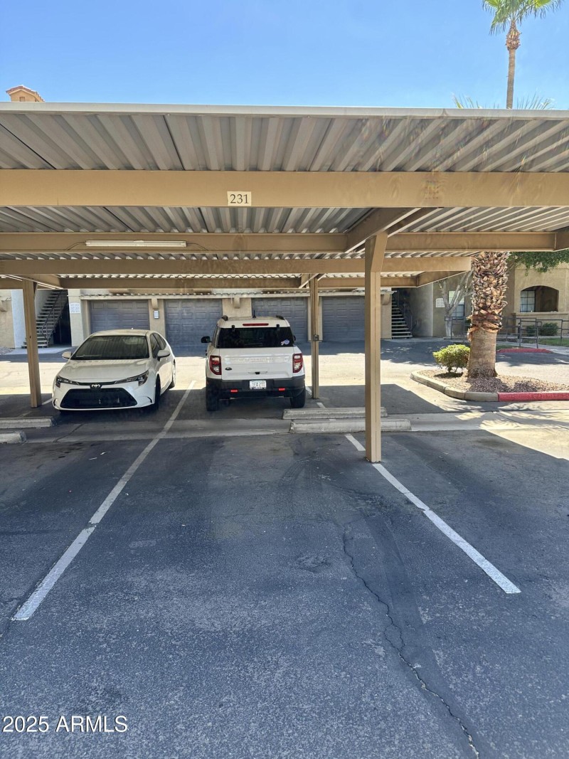 Reserved covered parking