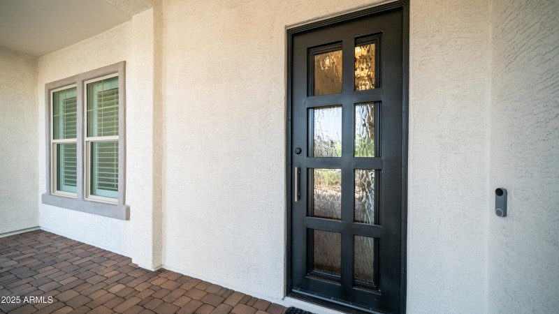 Iron and glass front door