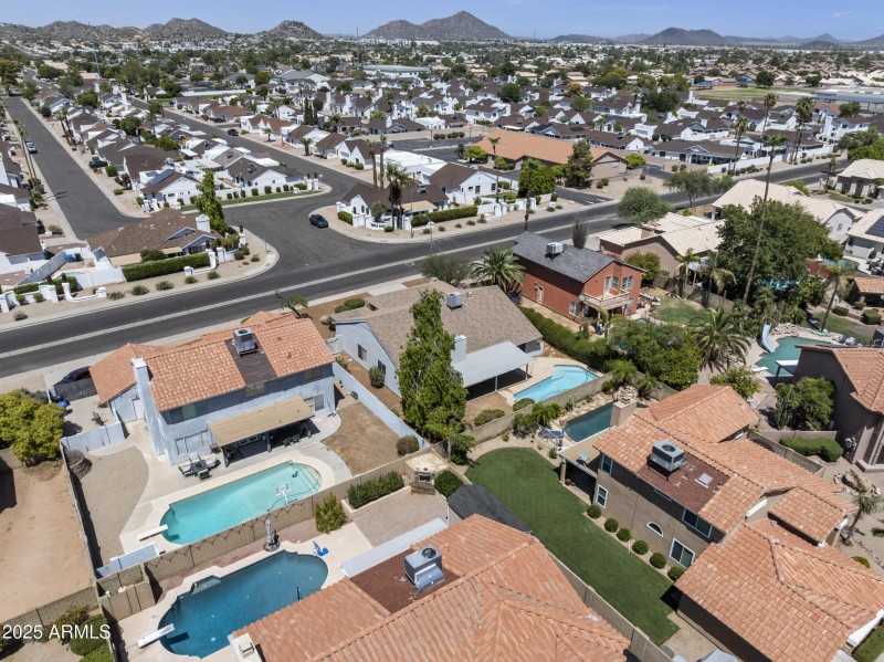 Aerial of neighborhood