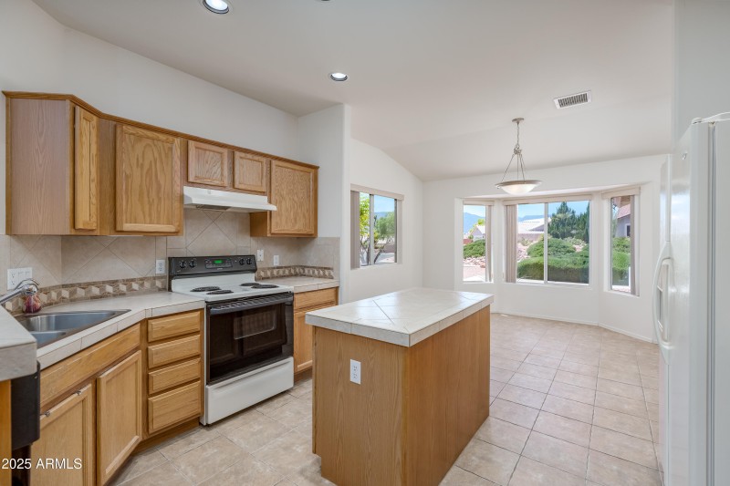 Kitchen with View to Breakfast Nook