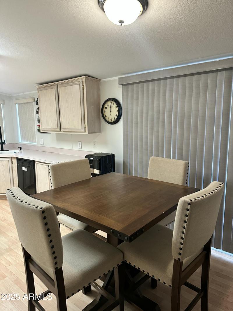 Kitchen with small dining area