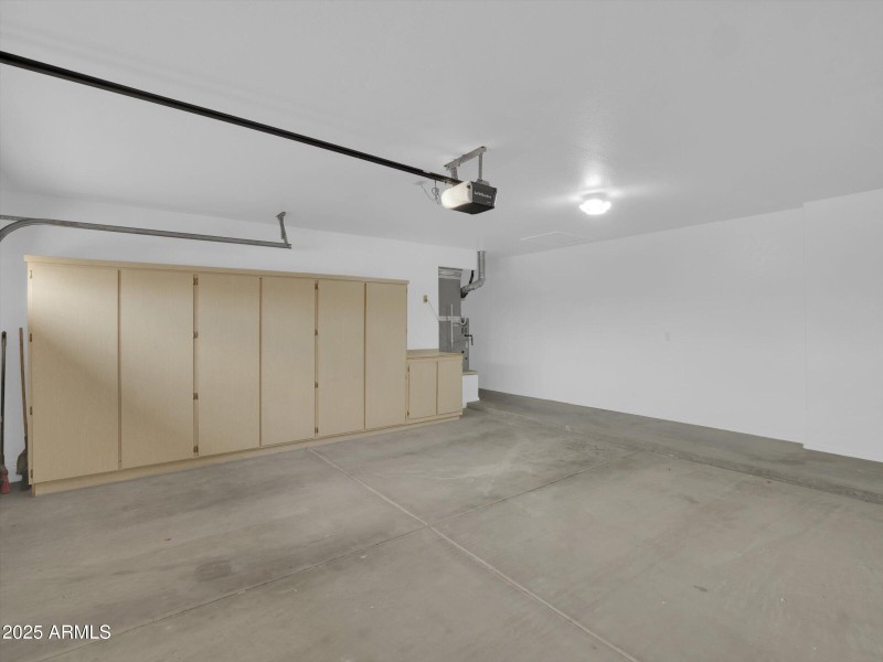 2 Car Garage with Built In Storage