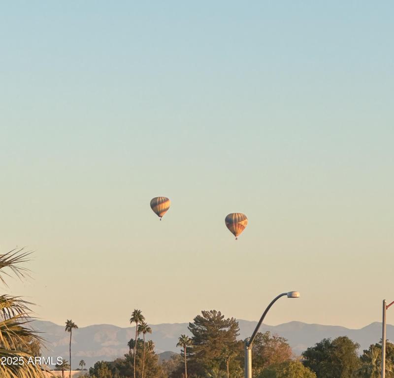 HOT AIR BALLON VIEW FROM BALCONY
