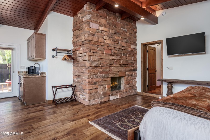 Huge Stacked Rock Fireplace