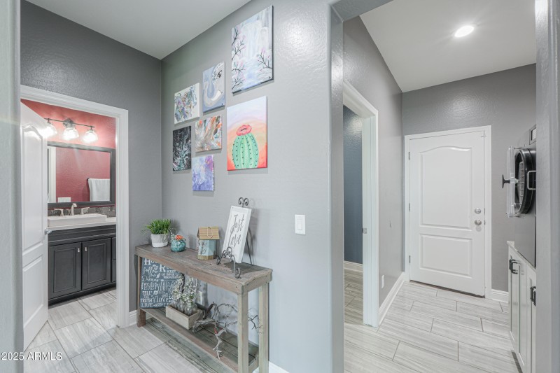 Hall to laundry