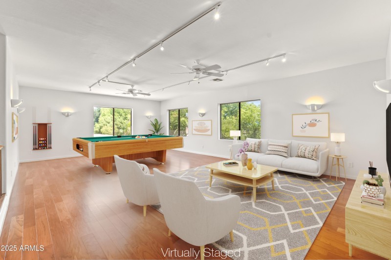 Staged Game & Entertainment Room