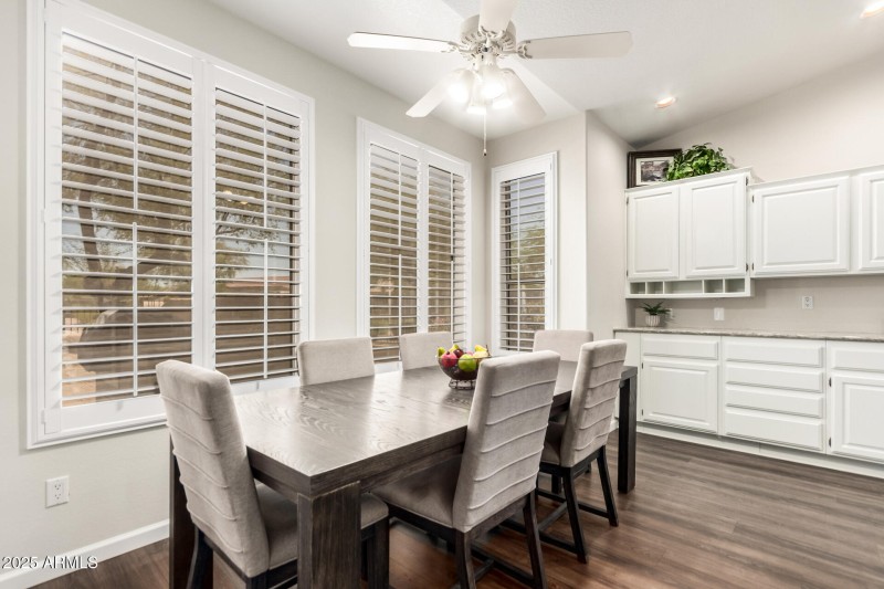 Informal dining area