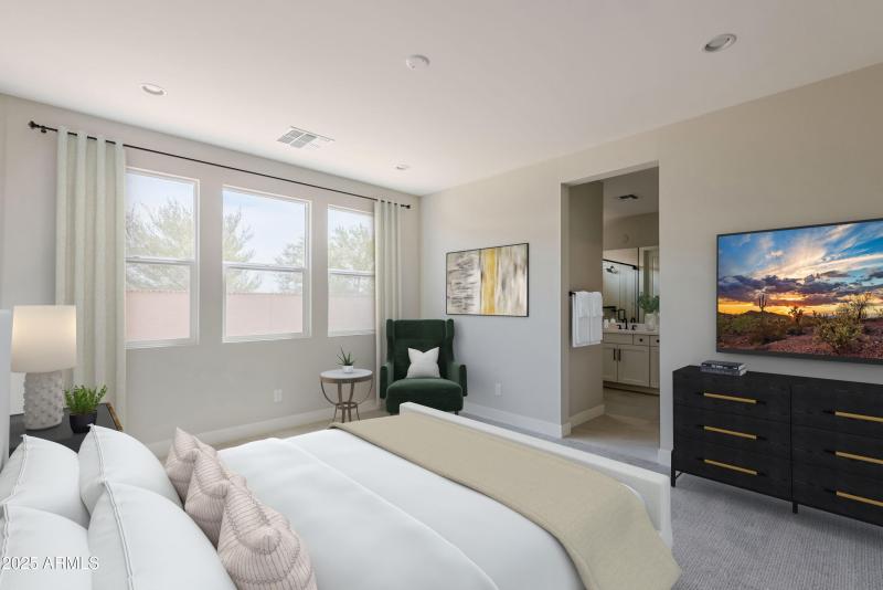 Virtually Staged Primary Bedroom