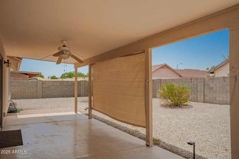 Extended covered back patio