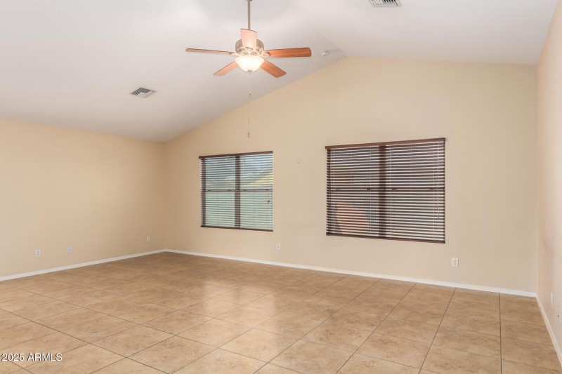 Living/Family Room with vaulted ceilings