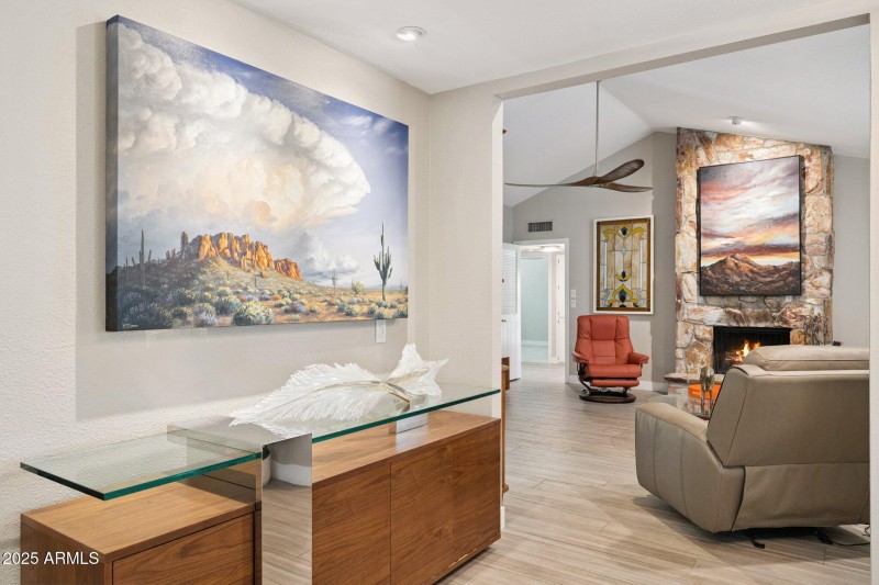 Foyer opens to Family room