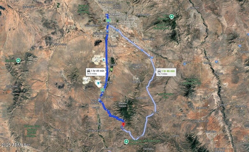 Distances to major towns