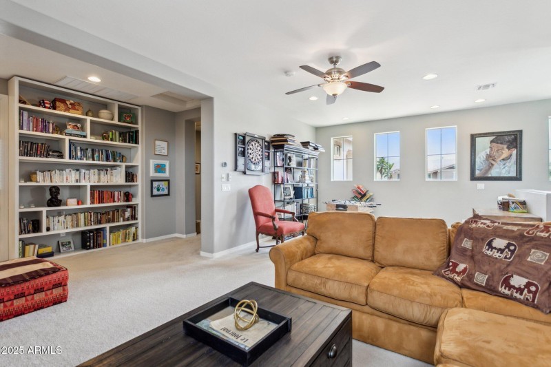 Large loft built in shelving