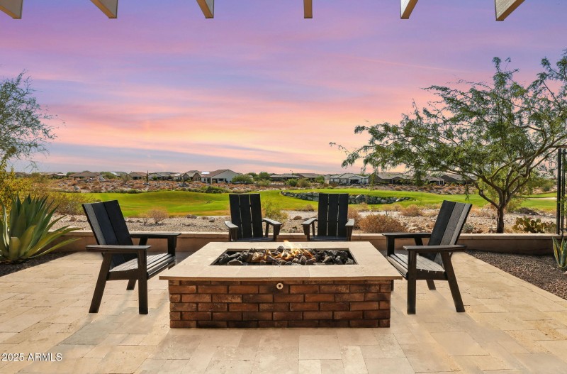 Firepit at Backyard - Twilight