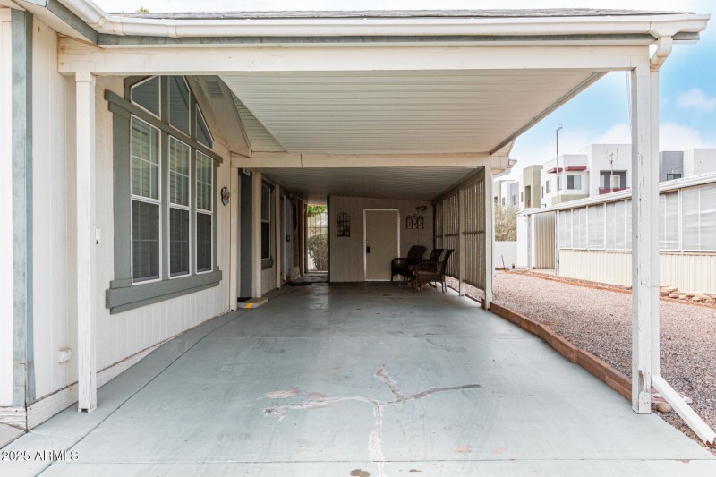 Large Covered Metal Car Port