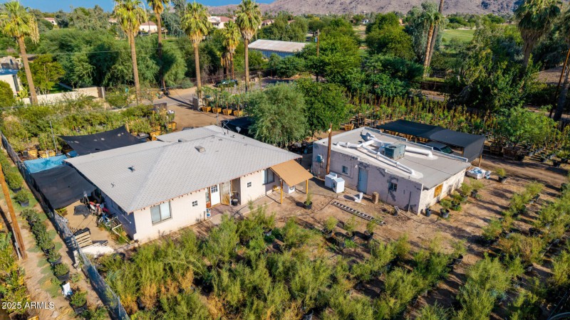 Aerial view of the 2 houses