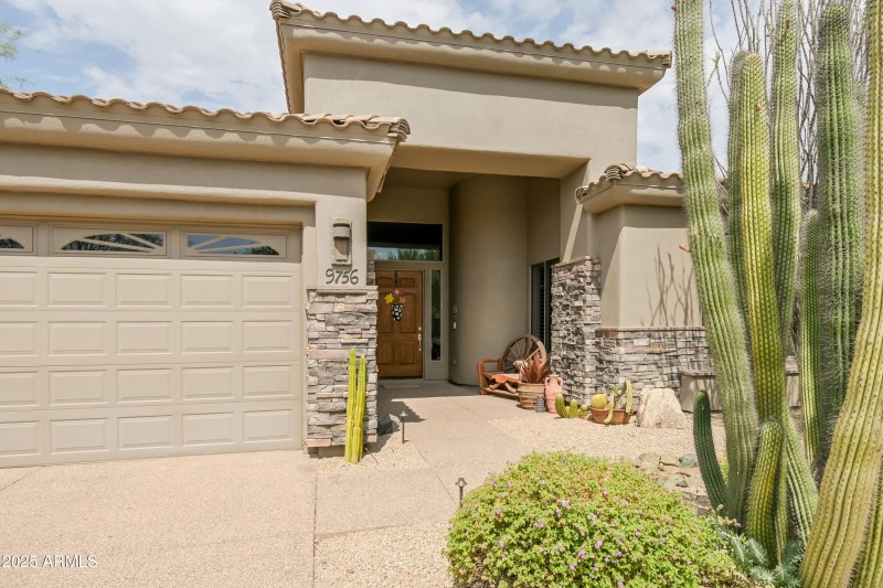 Inviting Entry with Stone Facing