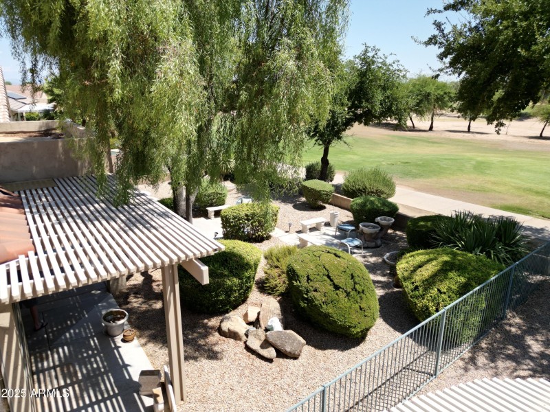Corner View of the Yard and Golf Course