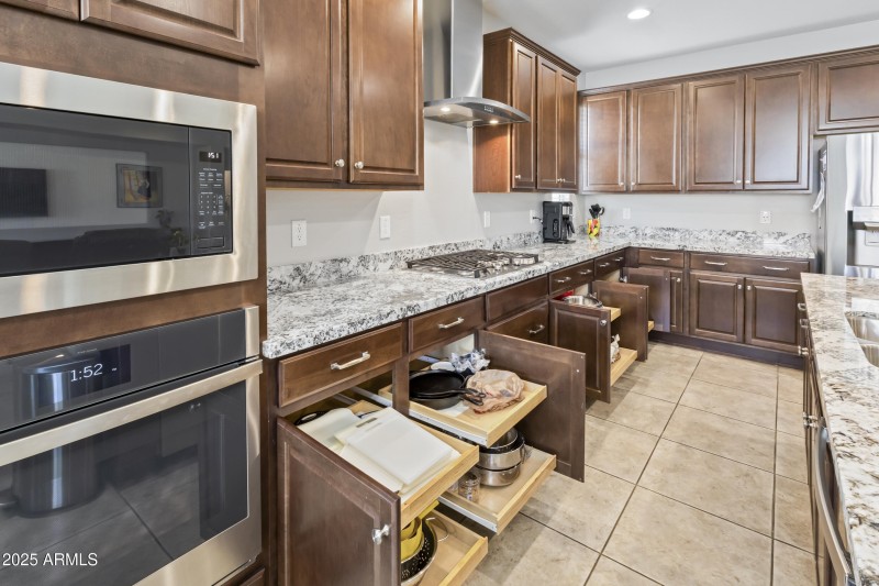 Pull Out Drawers in Kitchen
