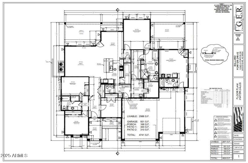 Floorplan 2871 sq ft