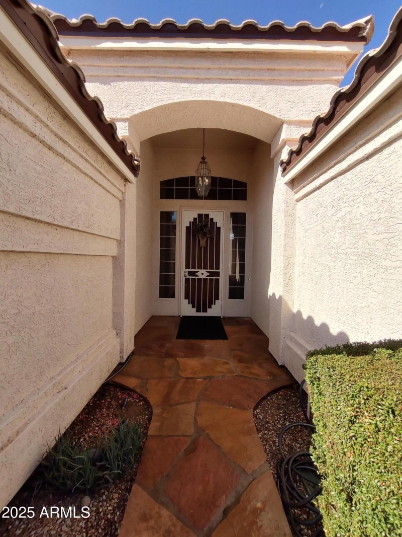 Flagstone Entrance -New Roof