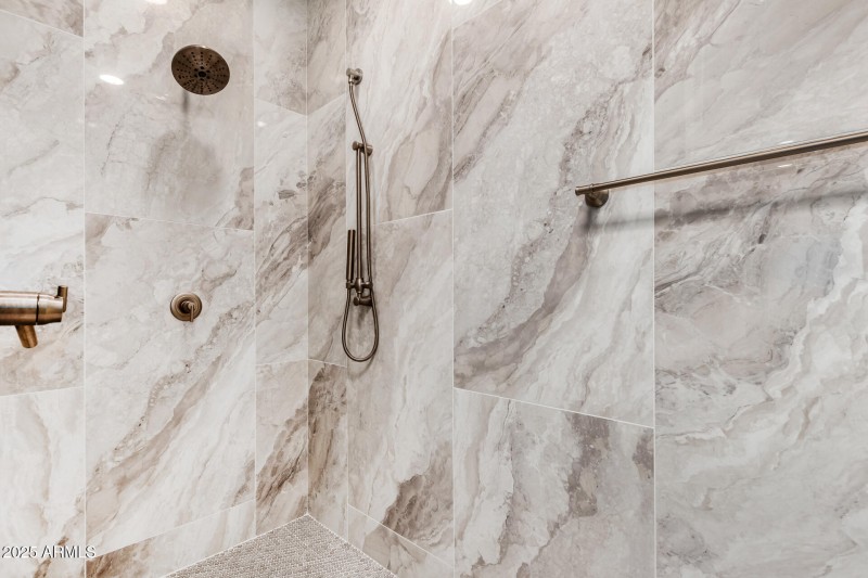 37 Floor-to-Ceiling Tiled Shower