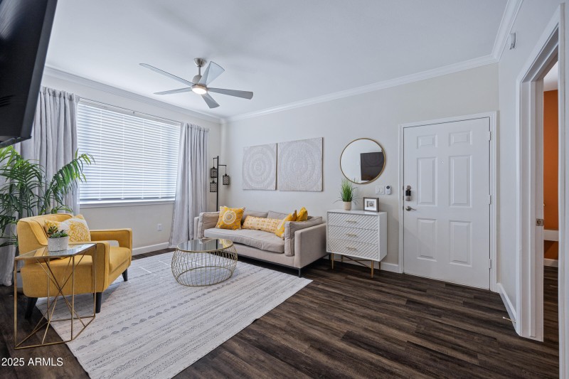 View towards front door