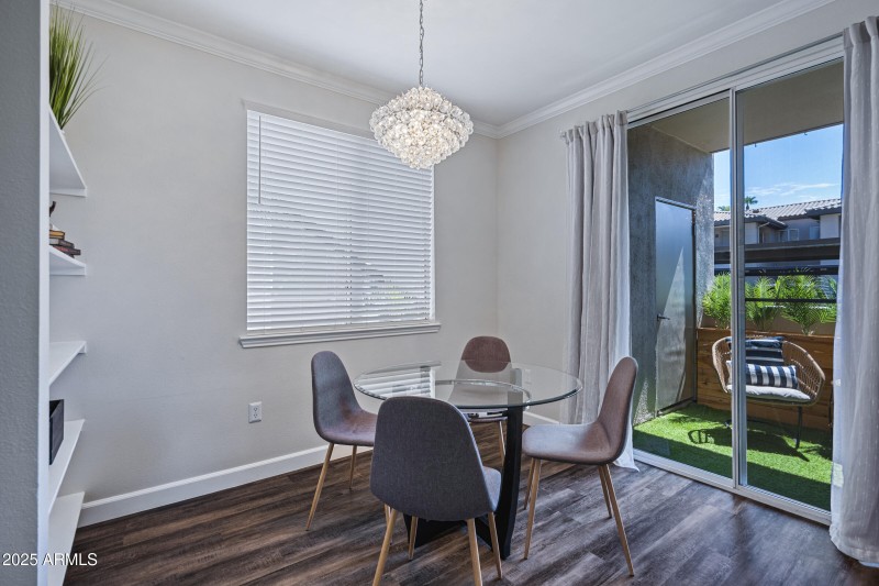 Dedicated dining room off patio