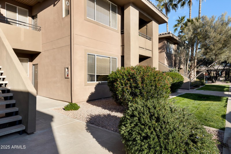 Building is steps from the pool!