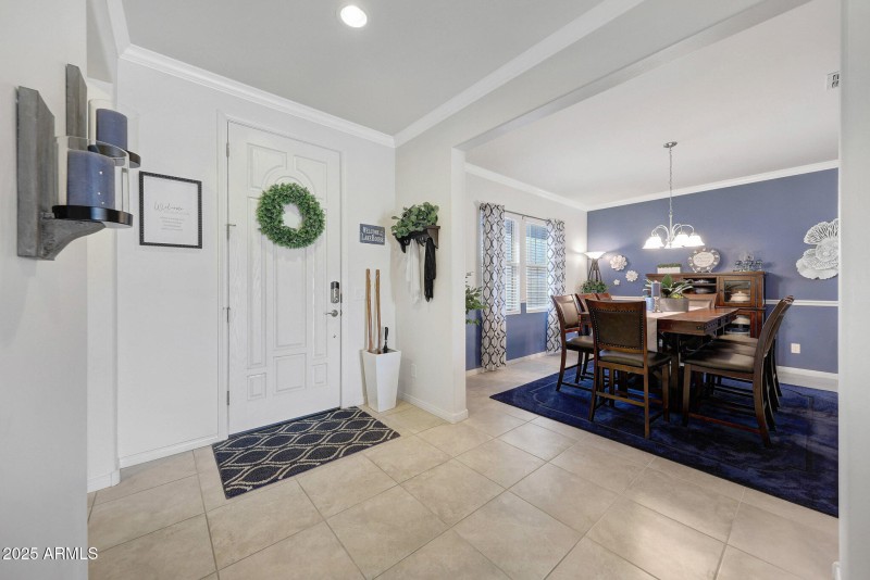 Front Door & Dining Room