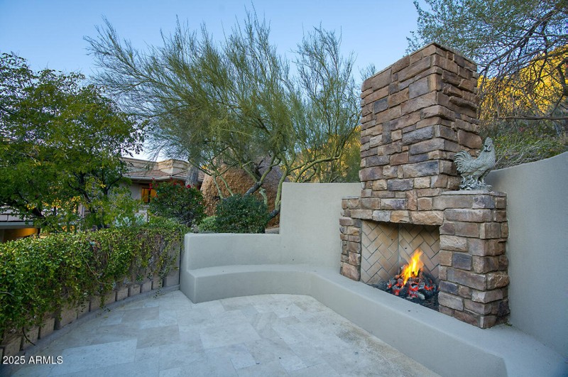 Outdoor Patio with. Fireplace