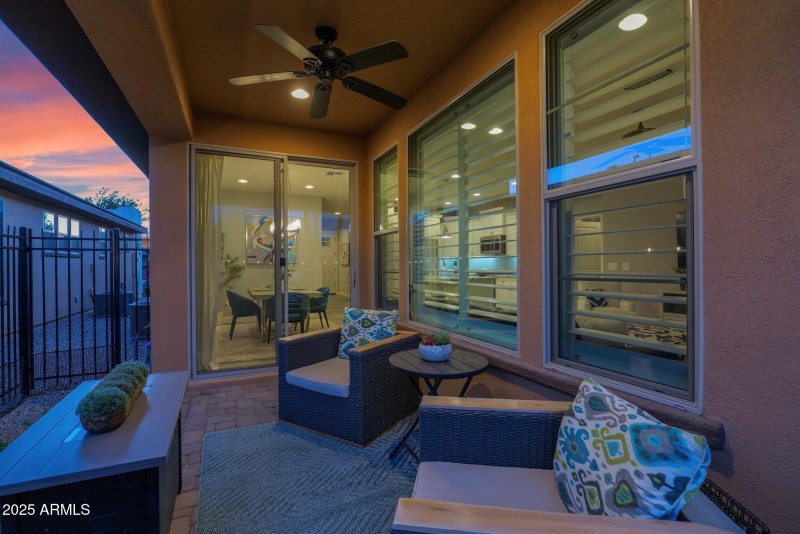 Covered Patio at Twilight