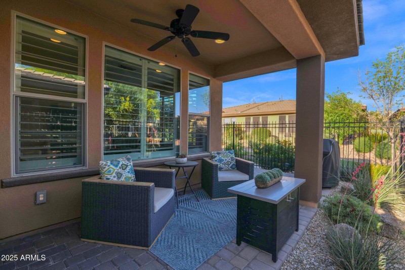Covered Patio at Twilight
