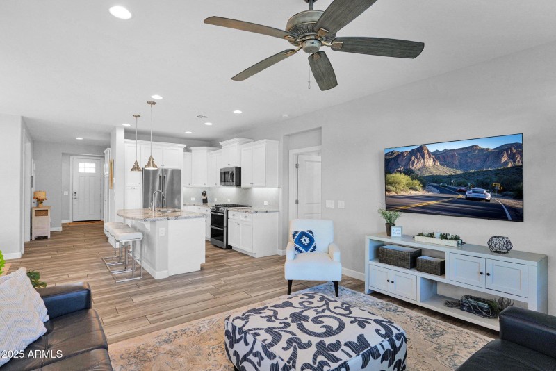 Tile floors in main living space